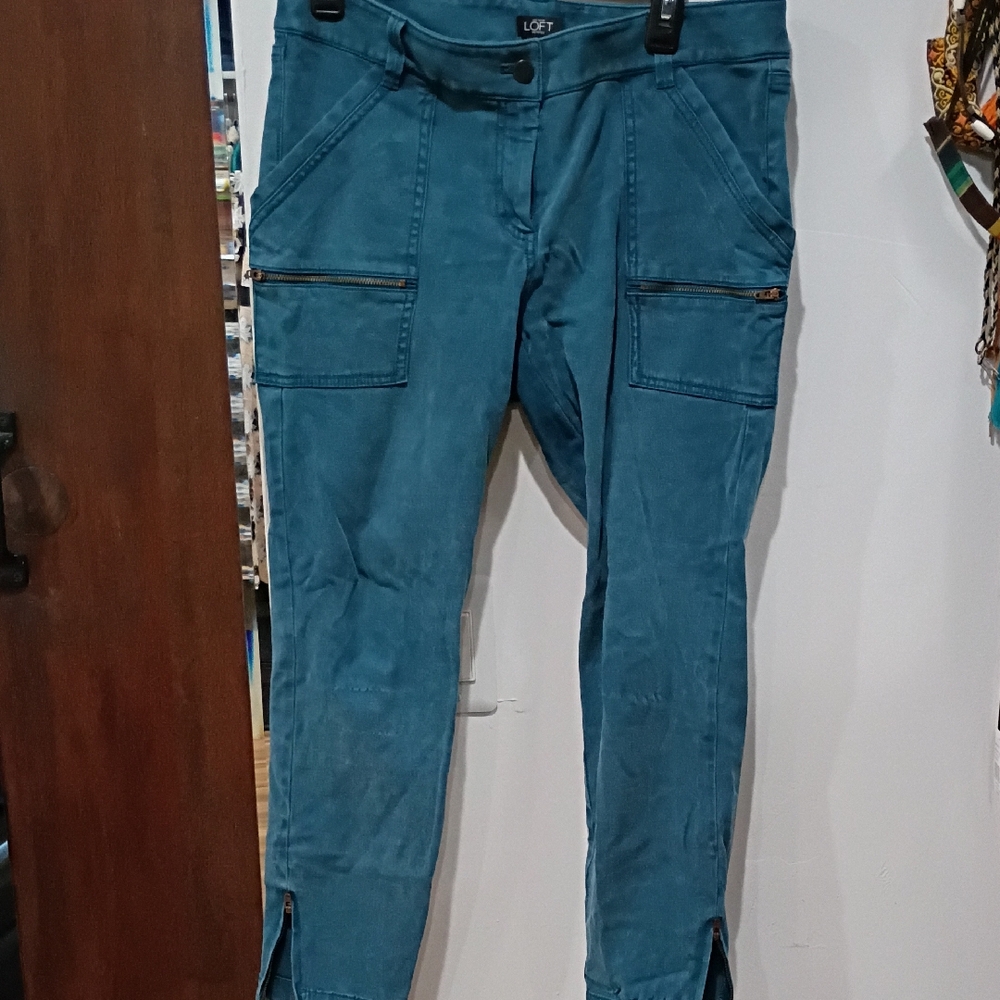 Ann Taylor LOFT 10p Women's Teal Ankle Jeans